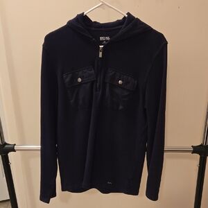 Michael Kors Dark Blue Zip-Up Sweater